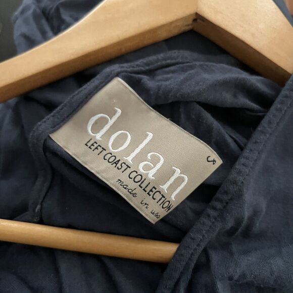 Dolan Left Coast Shirt Tank Top V-Neck Sleeveless Blue Peplum Ruffle Small - Picture 8 of 10